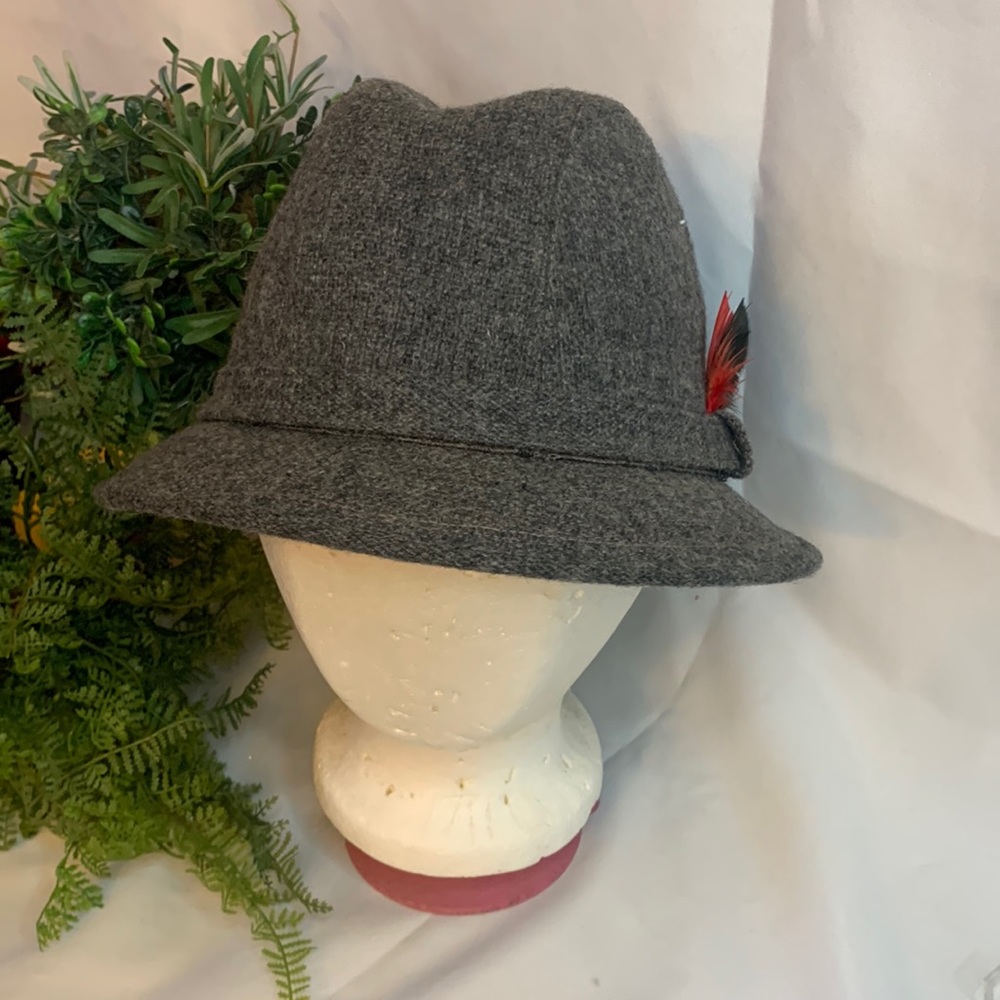 Vintage KANGOL DESIGN English Vagabond Fedora wool hat size Medium